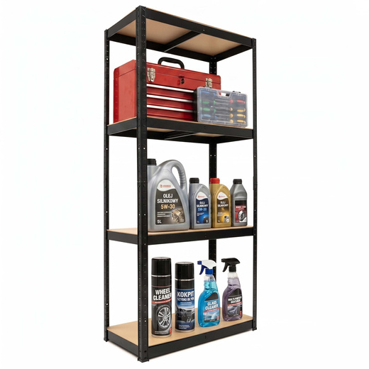 Regał magazynowy 170x80x40 cm 4 półki do przechowywania, garażu 700 kg