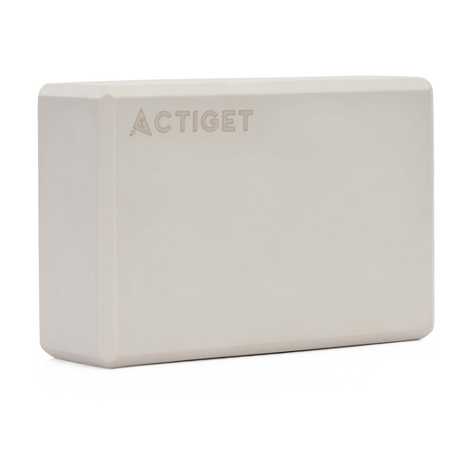 Kostka do jogi piankowa EVA 23x15x7,5 cm klocek blok do ćwiczeń pilates stretching beżowy