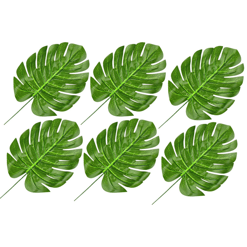 Sztuczna monstera liście 6 szt. dekoracja roślinna zielona