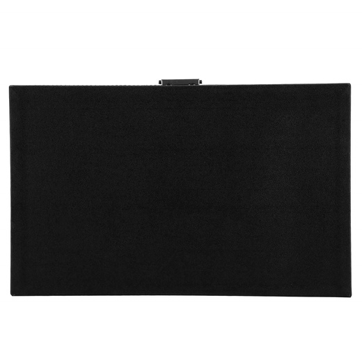 Szkatułka na zegarki 30x20x8cm czarno-kremowy, ekoskóra organizer z przegródkami i lusterkiem