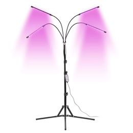 Lampa do doświetlania roślin LED do wzrostu uprawy 4 panele z timerem i pilotem, usb