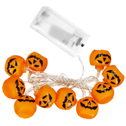 Lampki na Halloween dynie girlanda łańcuch świetlny na baterie 10 LED