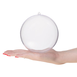 Bombki akrylowe 11cm kula plastikowa decoupage zestaw 2 szt 