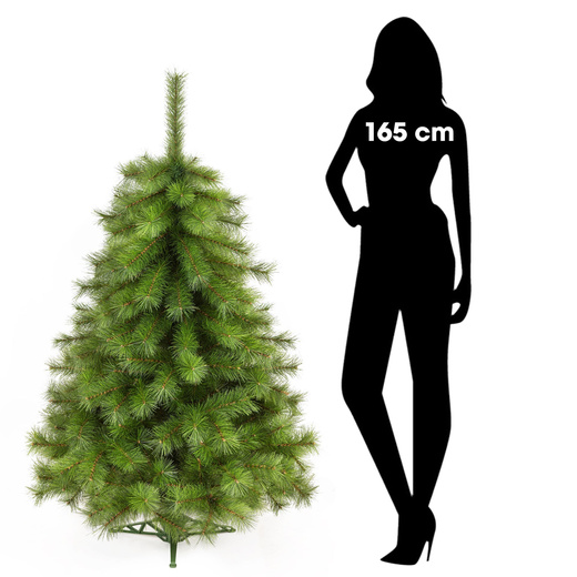 Choinka sztuczna 150 cm sosna jak żywa ze stojakiem gęsta ekskluzywne drzewko świąteczne