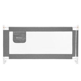 Barierka ochronna do łóżka 160 cm zabezpieczająca uniwersalna dla dzieci składana szara