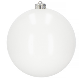 Bombki choinkowe 6 szt. ozdoby świąteczne zestaw 10 cm białe
