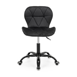 Fotel biurowy obrotowy krzesło na kółkach do nauki, pracy regulowane ergonomiczne, czarne