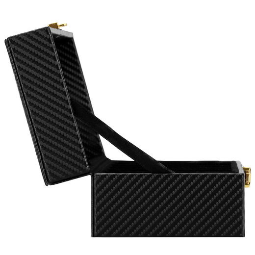 Szkatułka na zegarki 30x11x8 cm czarna ekoskóra organizer z 6 przegródkami