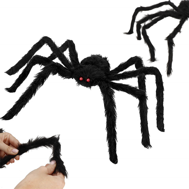 Pająk na Halloween dekoracja włochata tarantula ozdoba