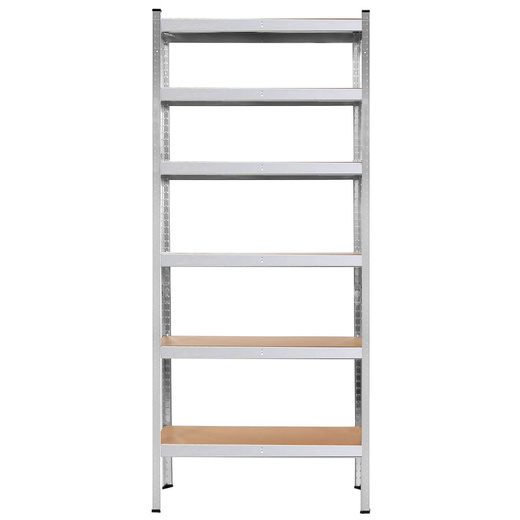 Regały metalowe 2 szt. z 6 półkami 225x110x50 cm 900 kg do garażu, piwnicy