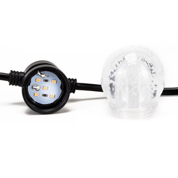 Lampki choinkowe żarówki 15 Led oświetlenie zewnętrzne solarne 10,5 m multikolor