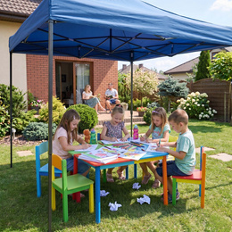Namiot handlowy, ogrodowy 300x300 cm pawilon targowy, granatowy