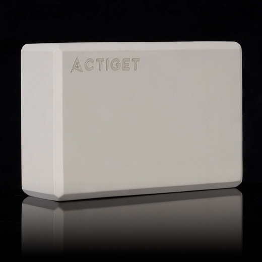 Kostka do jogi piankowa EVA 23x15x7,5 cm klocek blok do ćwiczeń pilates stretching beżowy