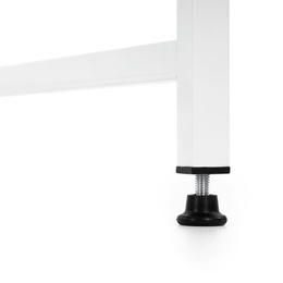 Biurko komputerowe nowoczesne 100x50x76 cm stolik loft industralny biały