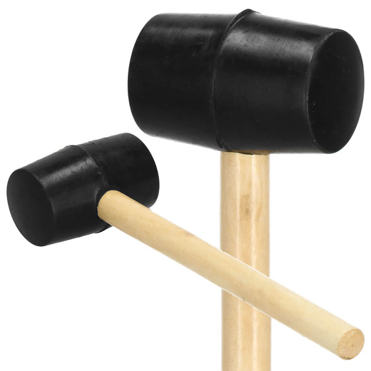 Gumowy młotek montażowy z drewniana rączką brukarski podbijak bezodrzutowy