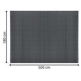 Osłona na balkon 500x180 cm PVC maskująca tarasowa, z mocowaniem i profilem ciemnoszara