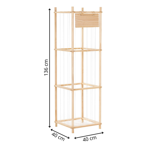 Organizer na zabawki 136 cm pionowy regał na pluszaki, pojemnik drewniany