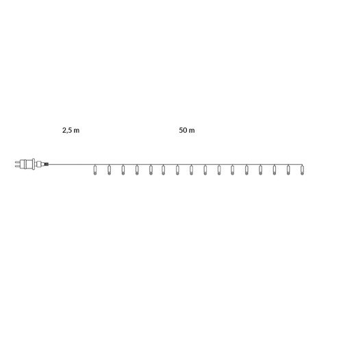 Lampki choinkowe 1000 led bialy ciepły 50m oświetlenie świąteczne IP44