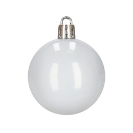 Bombki choinkowe 40 szt. zestaw dekoracji świątecznych, nietłukące, białe