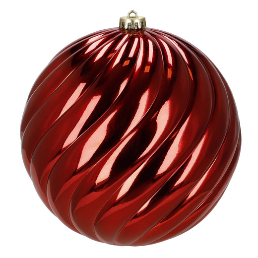 Bombki choinkowe 3 szt. duże ozdoby świąteczne 20,5 cm brokat czerwone