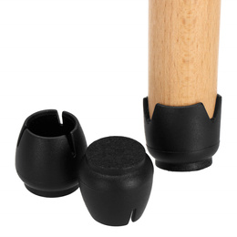 Nakładki na nogi krzesła silikonowe 16 szt. czarne ochraniacze na meble 12-16 mm