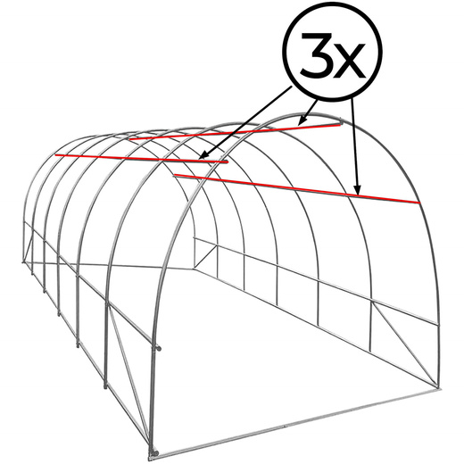 Szklarnia ogrodowa foliowa UV4 140g/m2 6x3x2 m zielona 