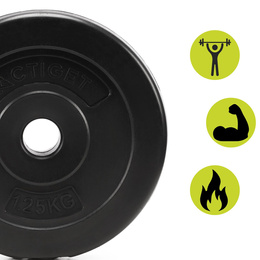 Obciążenie bitumiczne 1,25 kg 2 szt. talerze kompozytowe 31 mm krążki do sztangi hantli