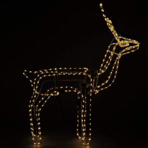 Renifer Led 115 cm świąteczny z ruchomą głową świetlna dekoracja do ogrodu biały ciepły