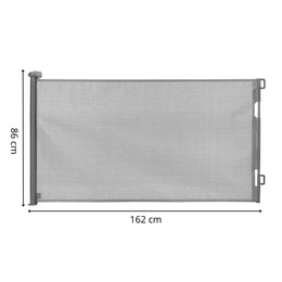 Bramka zabezpieczająca na schody 80 cm zwijana roleta do drzwi barierka ochronna szara