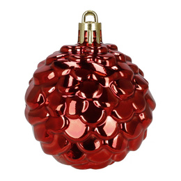 Bombki choinkowe 47 szt. zestaw dekoracji świątecznych, nietłukące, czerwony, złoty, biały