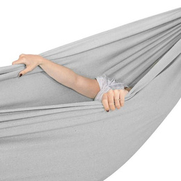 Hamak dwuosobowy 200kg bujak ogrodowy 200x150cm jasnoszary