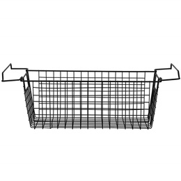 Kosz metalowy do przechowywania 41x17x15 cm prostokątny czarny