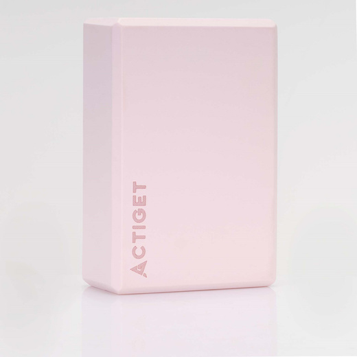 Kostka do jogi piankowa EVA 23x15x7,5 cm klocek blok do ćwiczeń pilates stretching różowa