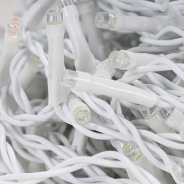 Kurtyna świetlna 300 led girlanda, lampki wewnętrzno-zewnętrzne sople multikolor z zimnym białym flash