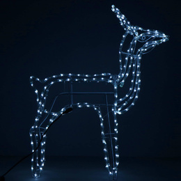 Renifer Led 90 cm świąteczny, świetlna dekoracja do ogrodu biały zimny
