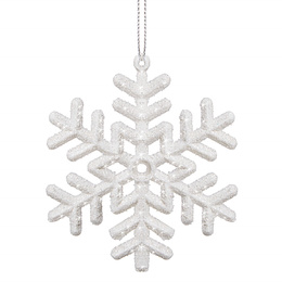 Zawieszki choinkowe białe śnieżynki na choinkę 8,5 cm 12 szt.