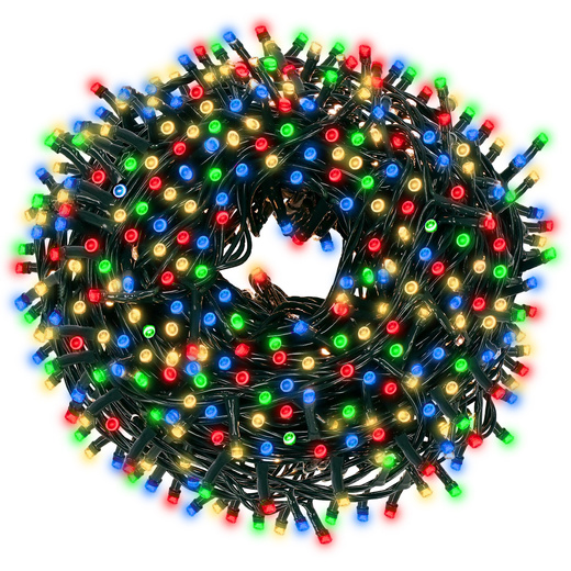 Lampki choinkowe 500 Led multikolor 41,5 m oświetlenie świąteczne IP44