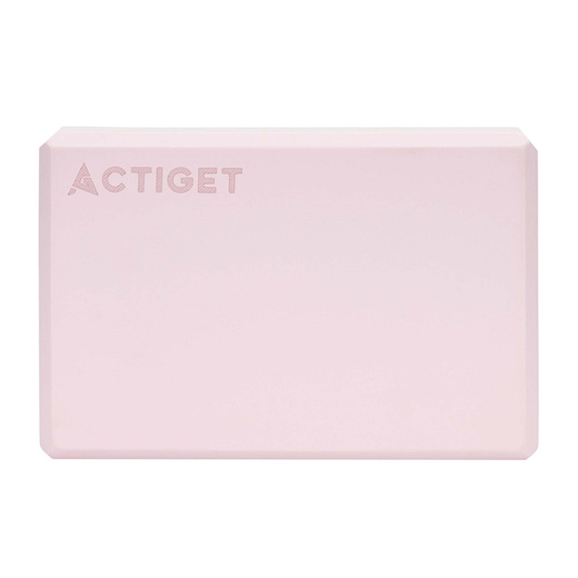 Kostka do jogi piankowa EVA 23x15x7,5 cm klocek blok do ćwiczeń pilates stretching różowa