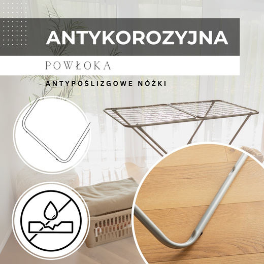 Suszarka na pranie składana teleskopowa na ubrania, bieliznę
