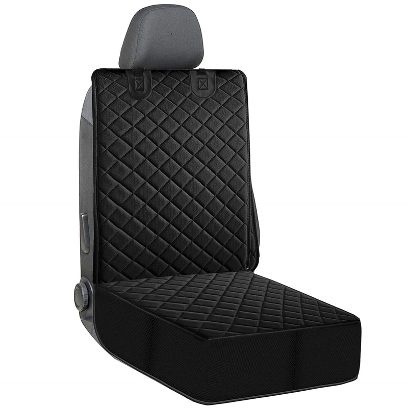 Mata na fotel samochodowy 102x50 cm pokrowiec czarny pikowany