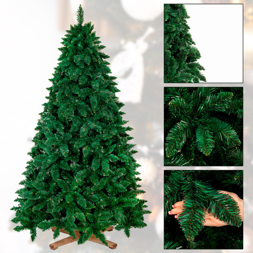 Choinka sztuczna 220 cm sosna leśna jak żywa Royal Trees premium z drewnianym stojakiem