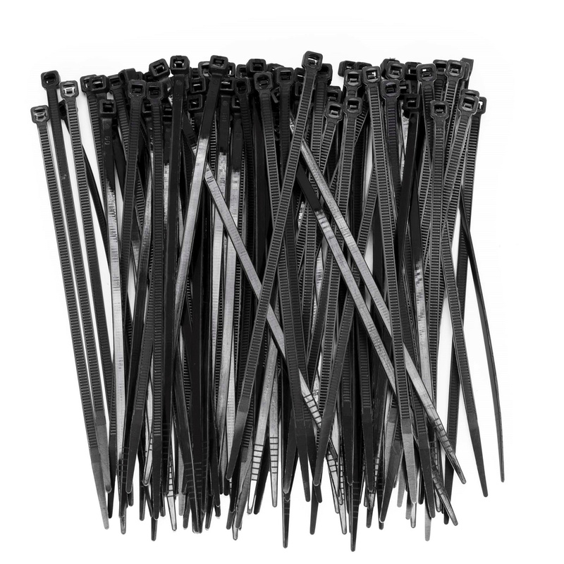 Opaski zaciskowe 100 szt. trytytki czarne 15 cm mocne trytki kablowe uniwersalne
