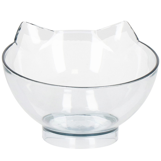 Podwójna miska dla psa i kota z podstawką antypoślizgowa przeźroczyste