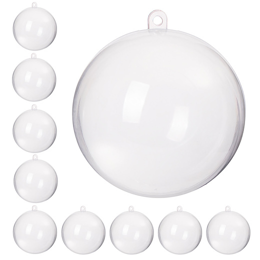 Bombki akrylowe 11cm kula plastikowa decoupage zestaw 10 szt.