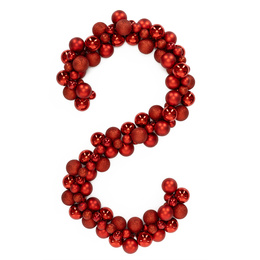 Girlanda świąteczna 160 cm łańcuch z bombek 130 szt. czerwone