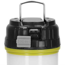Latarka wielofunkcyjna, turystyczna, biwakowa LED 6 trybów świecienia, z funkcją powerbank
