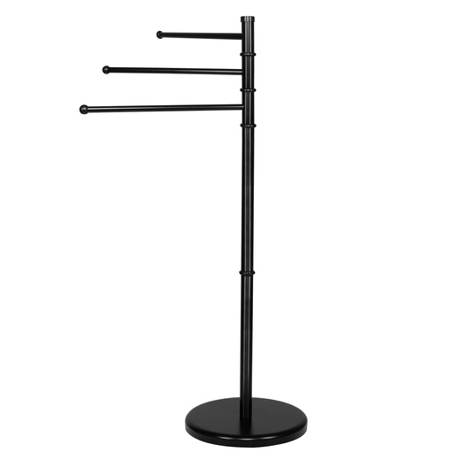Wieszak łazienkowy na ręczniki 3-ramienny  wys. 86 cm obrotowy czarny
