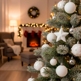 Bombki choinkowe 40 szt. zestaw dekoracji świątecznych, nietłukące, białe