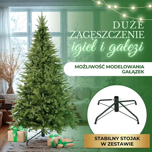 Choinka sztuczna premium 210 cm świerk drzewko bożonarodzeniowe