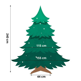 Choinka sztuczna 240 cm Premium Royal Trees świerk syberyjski z drewnianym stojakiem